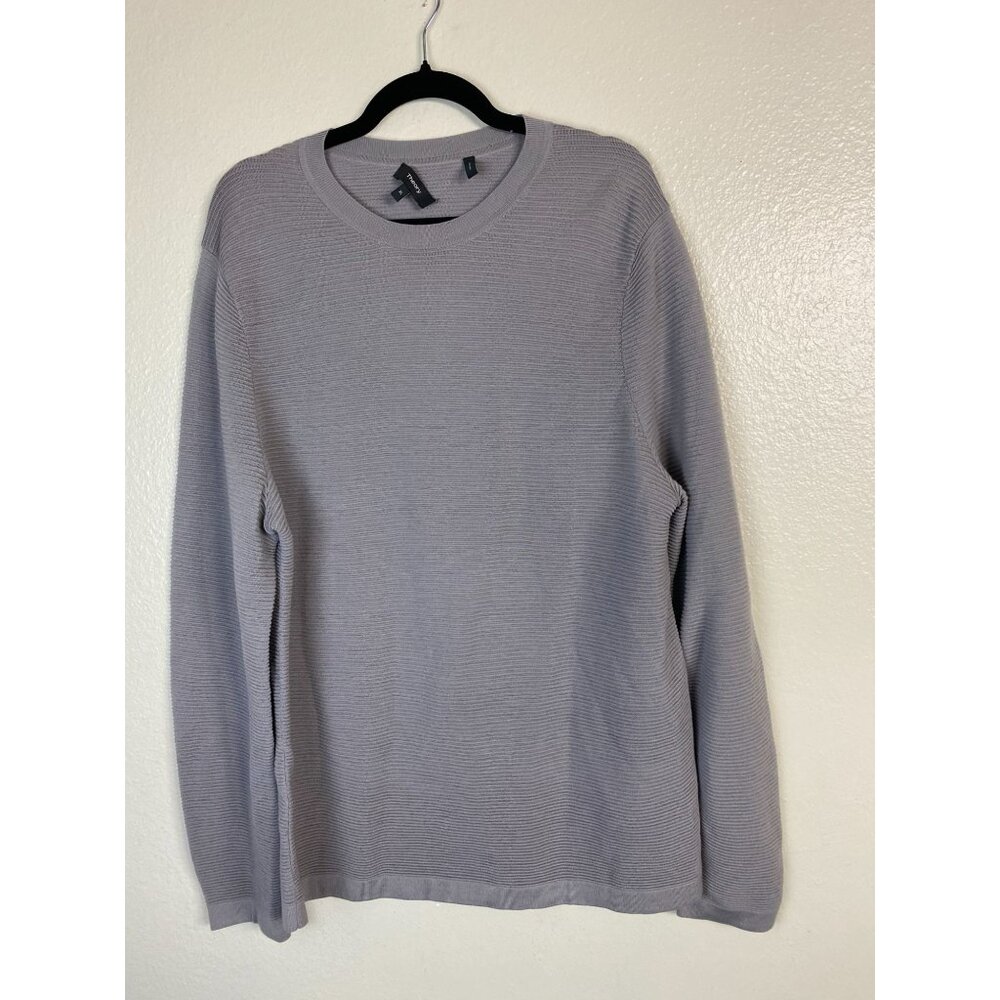 Theory Merino wool Blend Men Ribbed Sweater Size XL Long Sleeve Crewneck Capsule